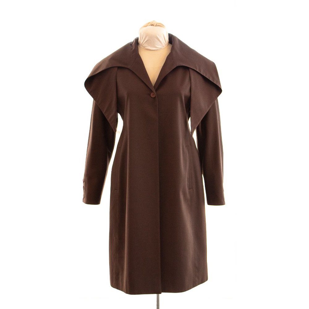 Claude Montana Wool Gaberdine Coat